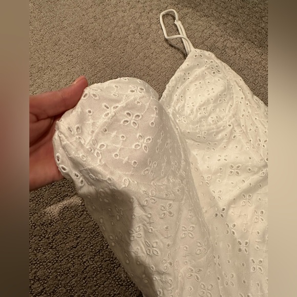 JONATHAN SIMKHAI Moira Broderie Anglaise Bustier Midi White Eyelet Dress - Picture 4 of 5